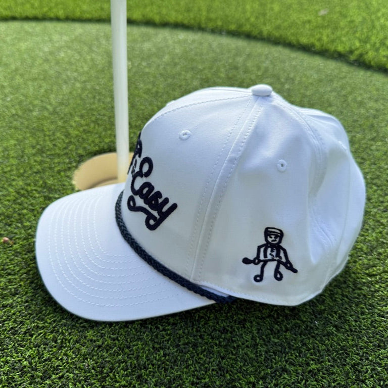 Golf is so Easy / Angry Guy - White / Navy Rope Hat