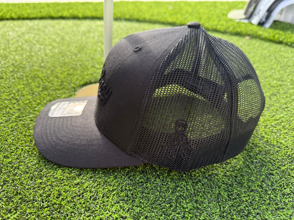 Golf is so Easy / Angry Guy Trucker Hat - Black / Black