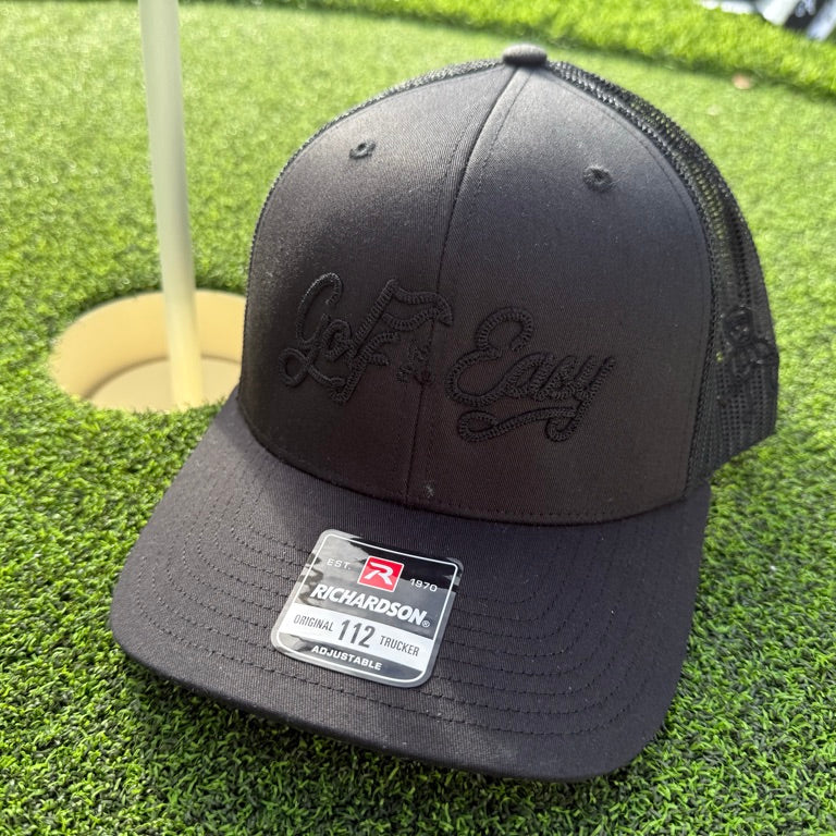Golf is so Easy / Angry Guy Trucker Hat - Black / Black