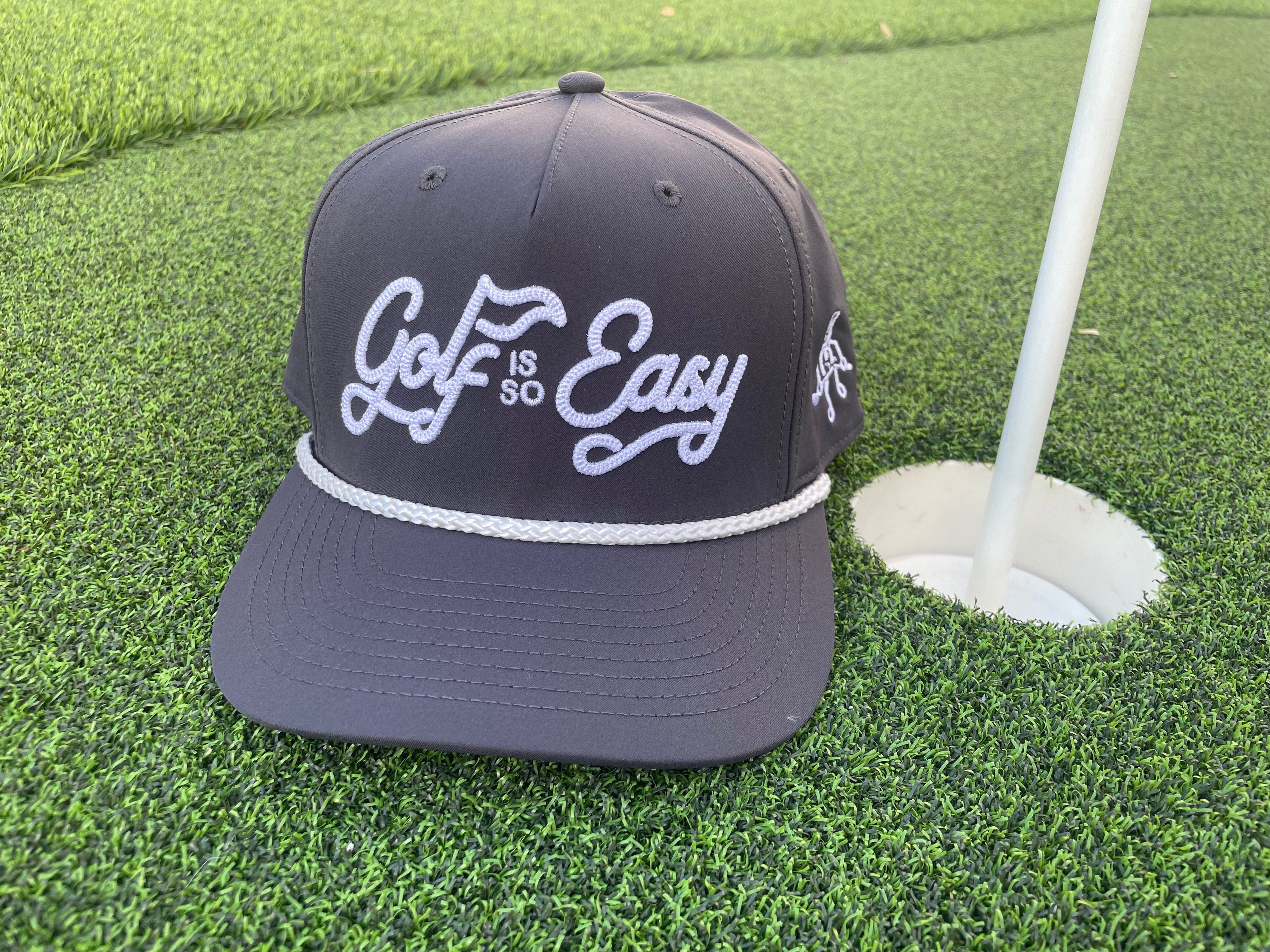 Golf is so Easy / Angry Guy - Charcoal Rope Hat
